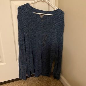 Size medium navy blue Natural Reflections sweater. Never worn, still has tags